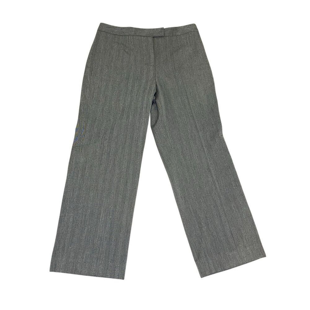 Valerie Stevens Gray Career Dress Pants Wide Leg Stretch Trouser Cropped 8P